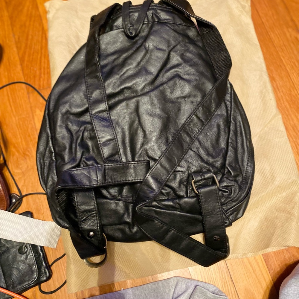 Backpack Soft Black Leather Nwot - image 3